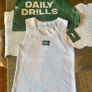Daily Drills White Tank Top Versatile and Comfortable